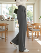 Women Smart High-Rise Easy Wash Pleated Trousers